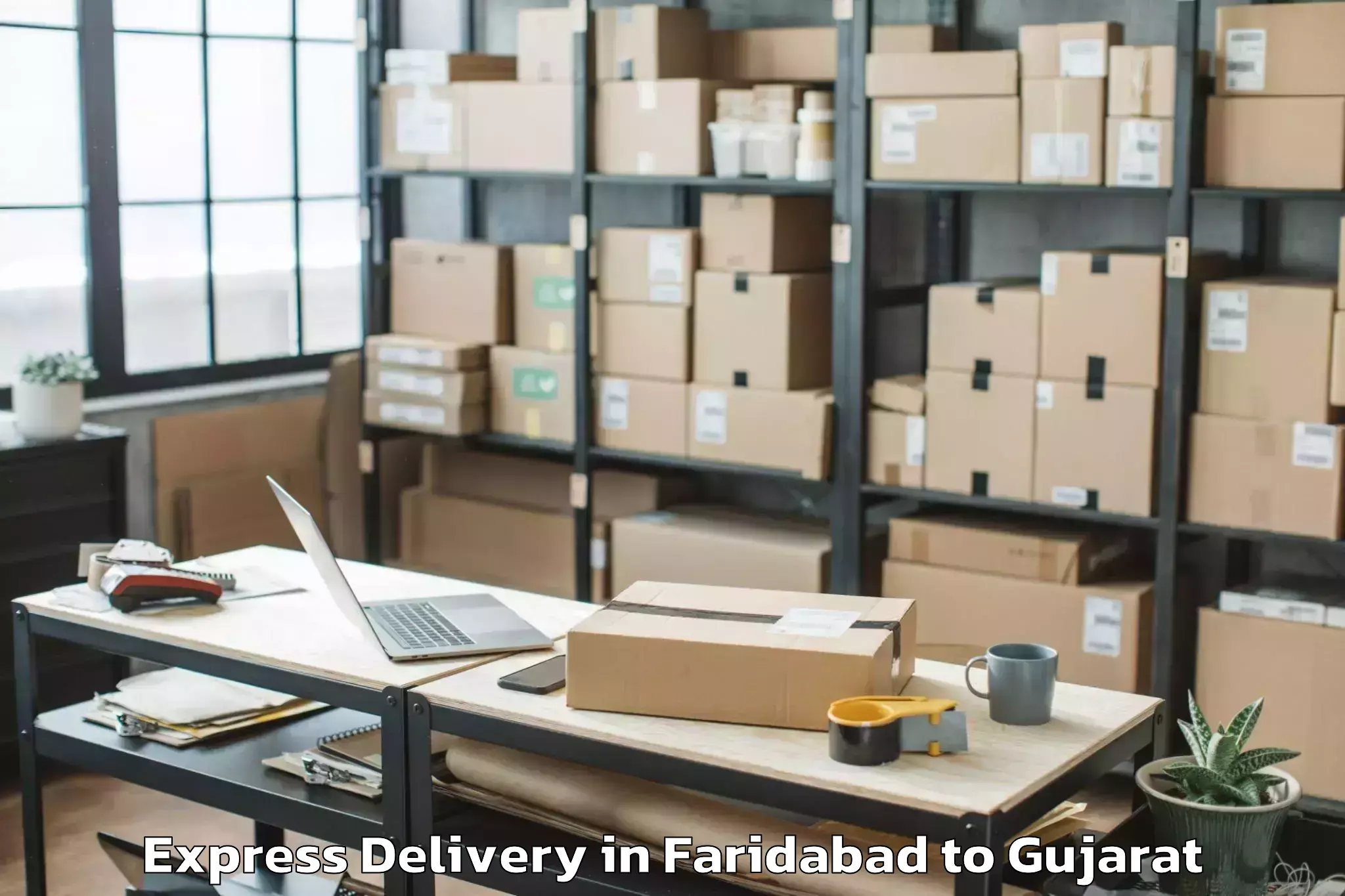 Book Your Faridabad to Waghodia Express Delivery Today